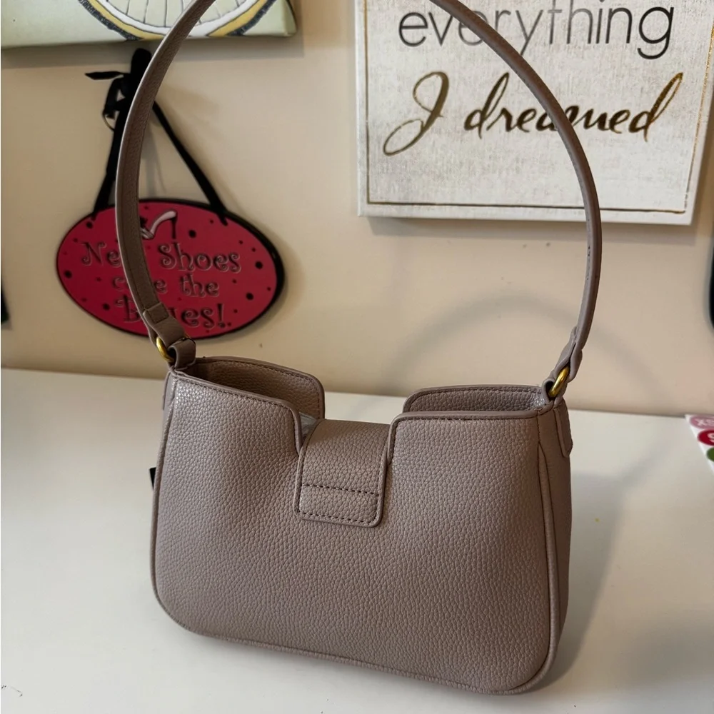 Tahari Shoulder Bag – Pebbled Faux Leather Handbag NWT